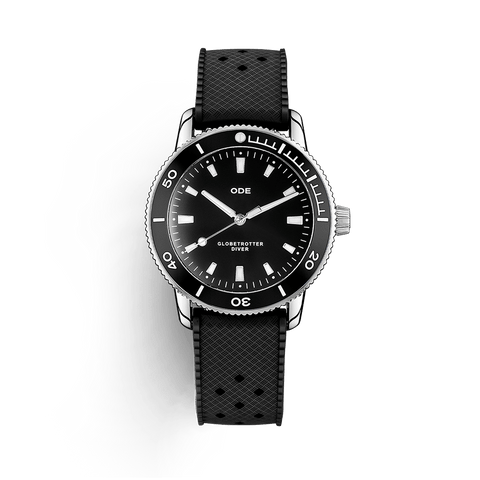The Globetrotter Diver Black Bezel & Black Dial